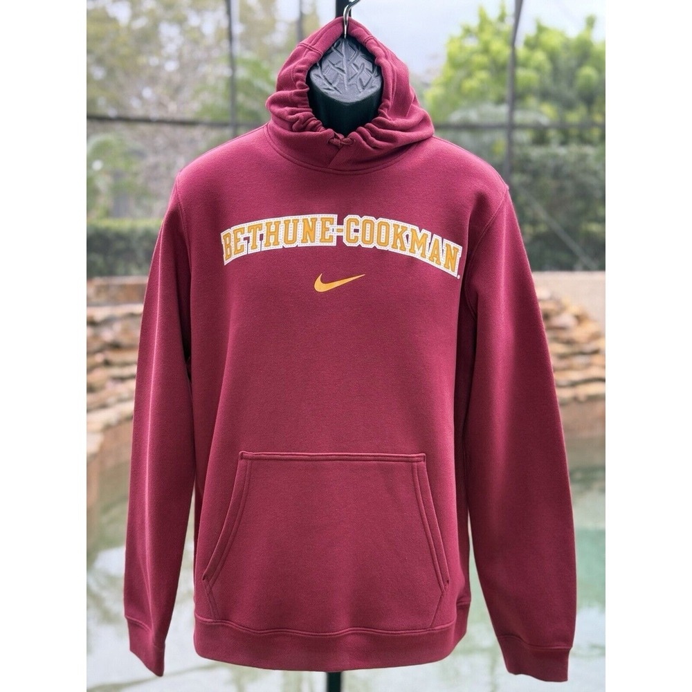 Nike Men's Maroon Fleece Hoodie - Bethune-Cookman HBCU Pullover M